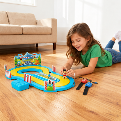 Wireless Motion-Control Racing Track Toy – 2-Player Wristband Race Set
