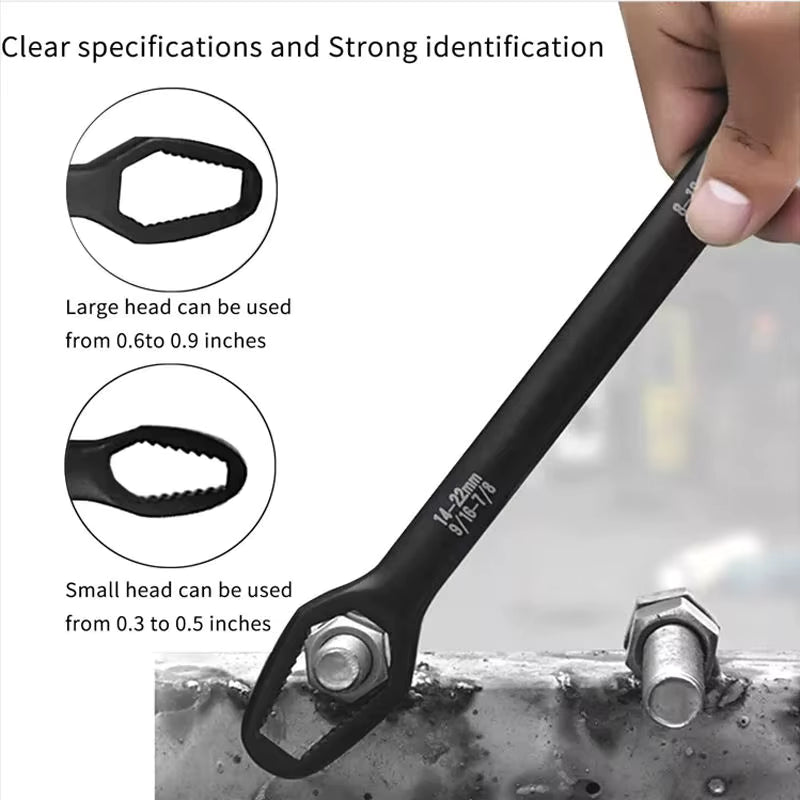 Universal Self-Tightening Double-Head Wrench (5/16"–7/8" 8–22mm)