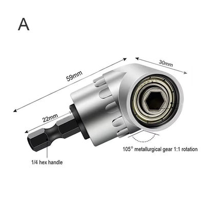 105° Right Angle Drill Attachment - Corner Screwdriver Tool