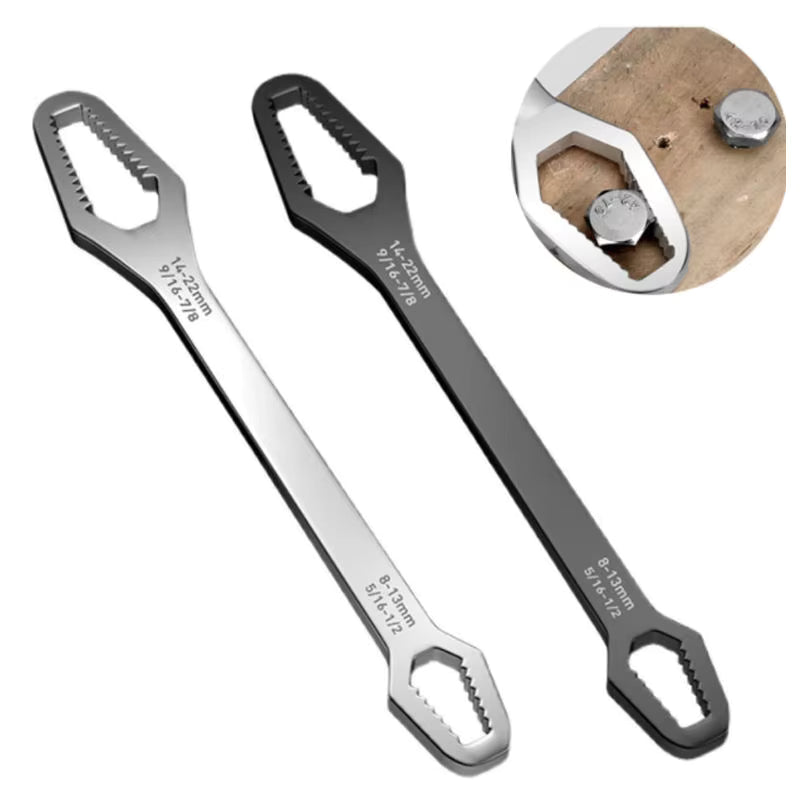 Universal Self-Tightening Double-Head Wrench (5/16"–7/8" 8–22mm)