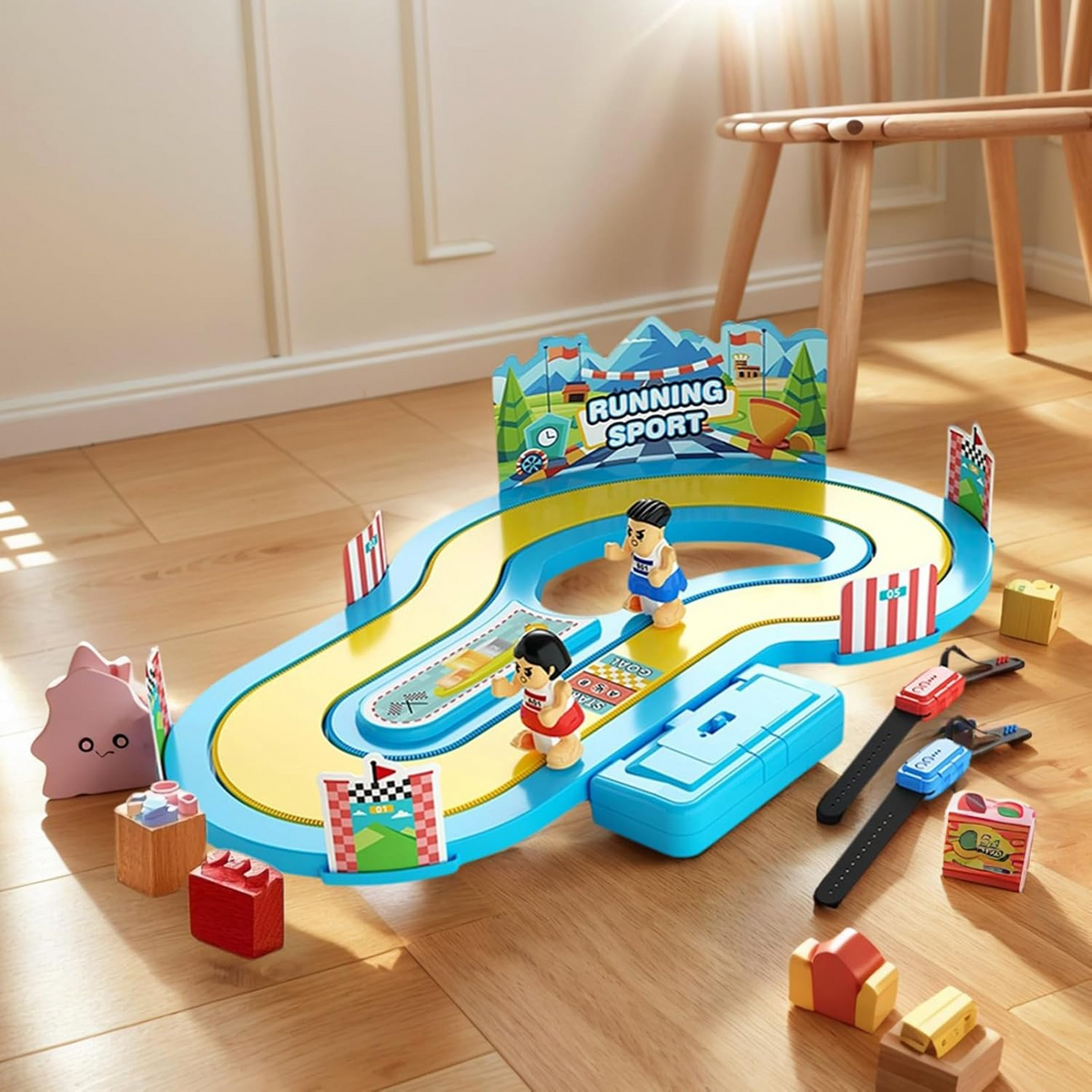 Wireless Motion-Control Racing Track Toy – 2-Player Wristband Race Set