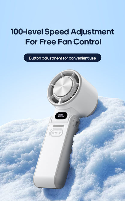 Portable Turbo Cooling Fan – 3600mAh Rechargeable
