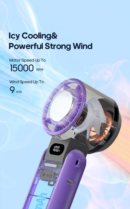 Portable Turbo Cooling Fan – 3600mAh Rechargeable