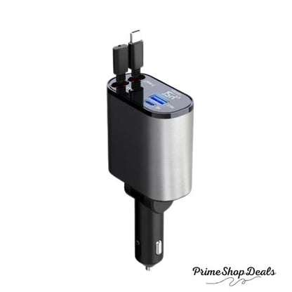 100W 4-in-1 Fast Charging Car Charger with Cigarette Lighter Adapter