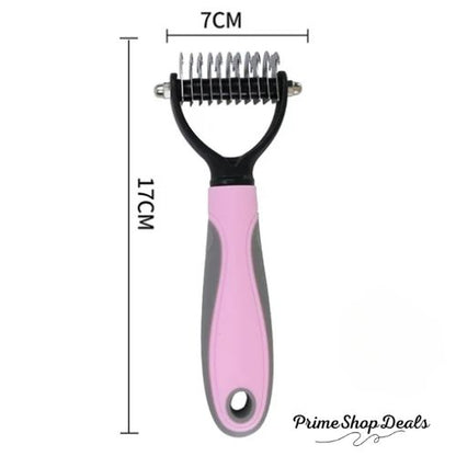 Professional Dual-Head Pet Deshedding Brush & Knot Remover