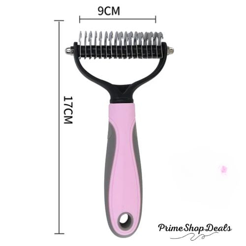 Professional Dual-Head Pet Deshedding Brush & Knot Remover