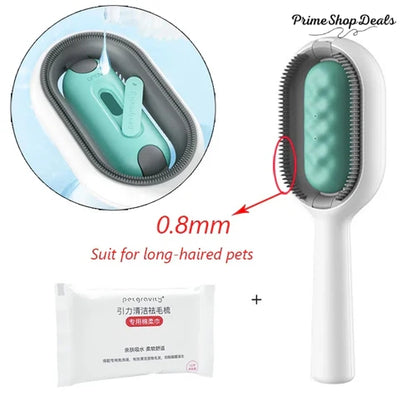 Double-Sided Pet Hair Removal Grooming Brush for Cats and Dogs