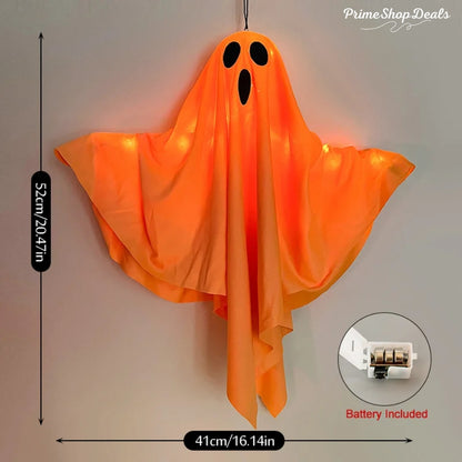 LED Glow Ghost Halloween Hanging Decoration with Lights