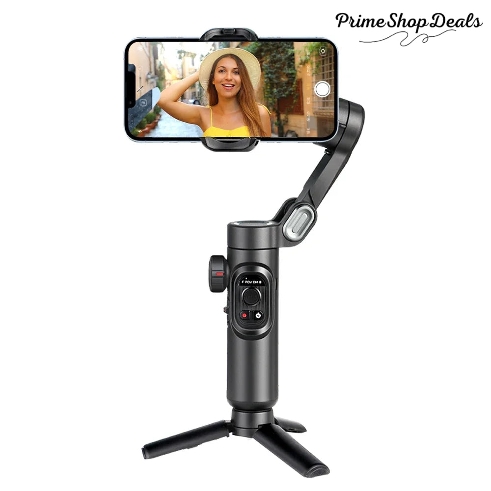 3-Axis Smartphone Gimbal Stabilizer with Fill Light