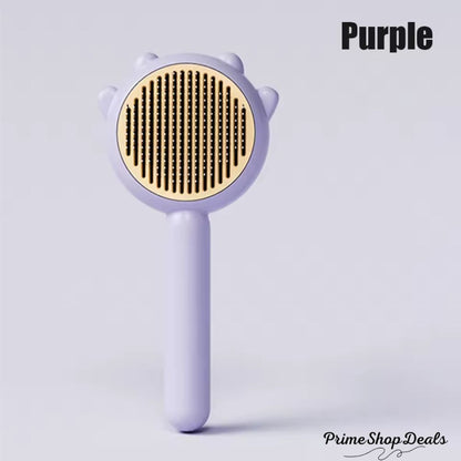 Self-Cleaning Pet Grooming Brush with Massage Needles