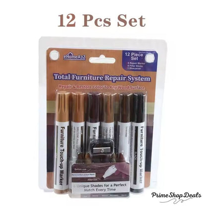 Furniture Repair Marker & Wax Stick Set – Easily Fix Scratches & Scuffs