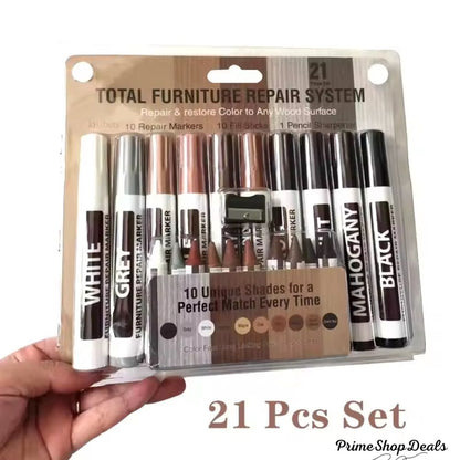 Furniture Repair Marker & Wax Stick Set – Easily Fix Scratches & Scuffs