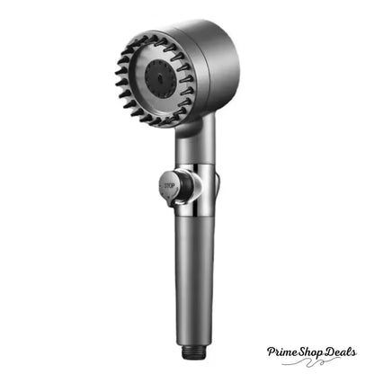 High-Pressure Shower Head with Adjustable Spray & Built-in Massage Brush