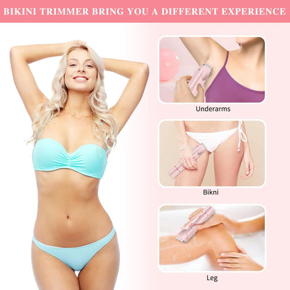 Waterproof Dual-Head Bikini Trimmer for Women – Wet & Dry Use