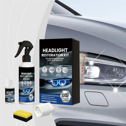 Restore Headlights in Minutes — Crystal Clear Lens Kit