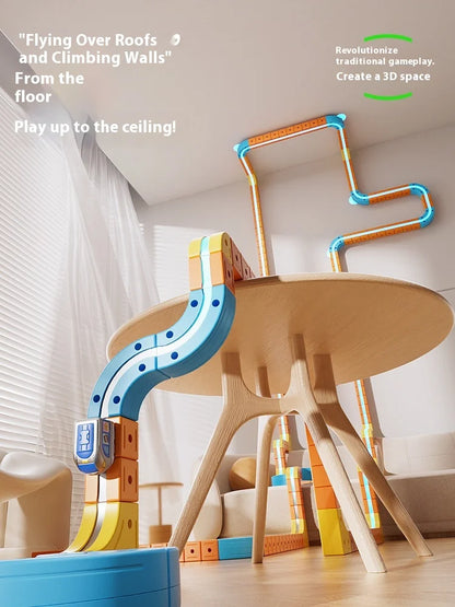 Anti-Gravity Magnetic Train Set – 3D Motorized STEM Track for Kids