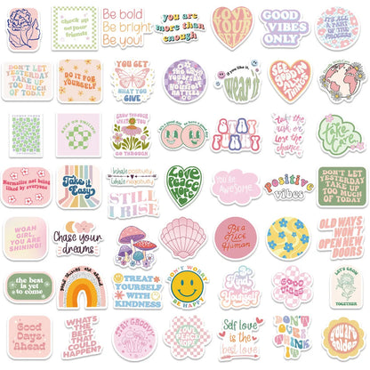 Inspiring Pink Waterproof Sticker Set – Perfect for DIY Decor!