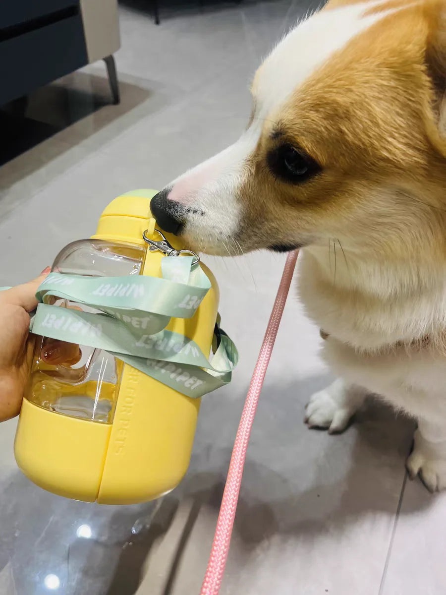 2-in-1 Portable Dog Water and Food Dispenser Bottle