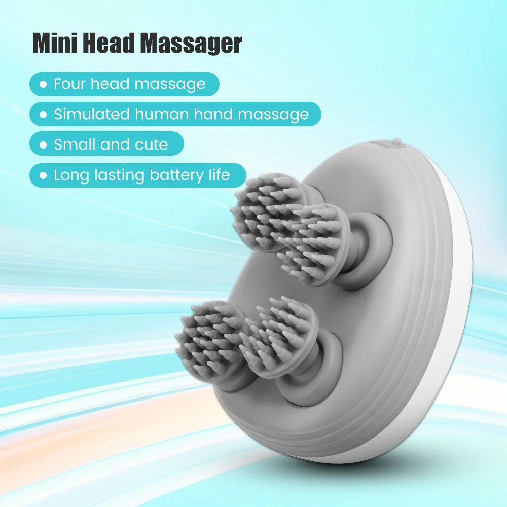 Electric Scalp Massager with 4 Kneading Heads