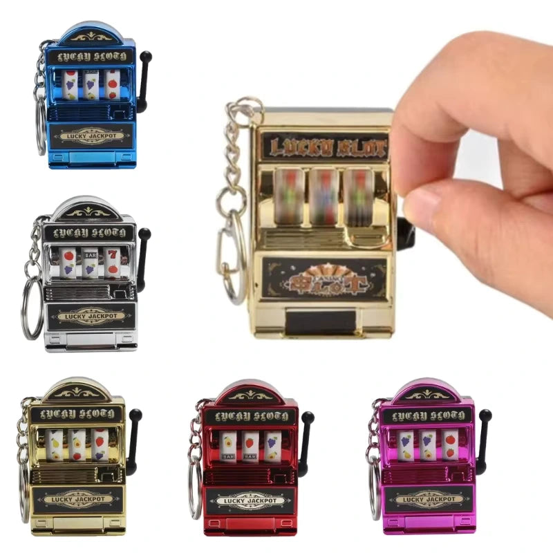 Mini Slot Machine Keychain – Lucky Charm and Fun Casino Pendant