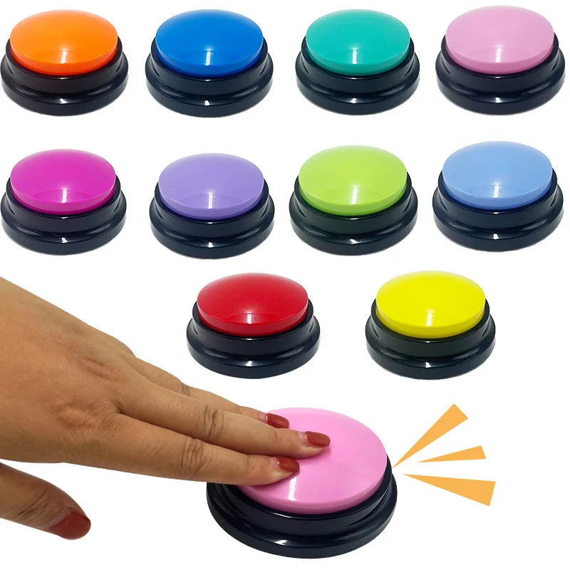 Interactive Recordable Dog Training Buttons – Portable & Fun Pet Toy