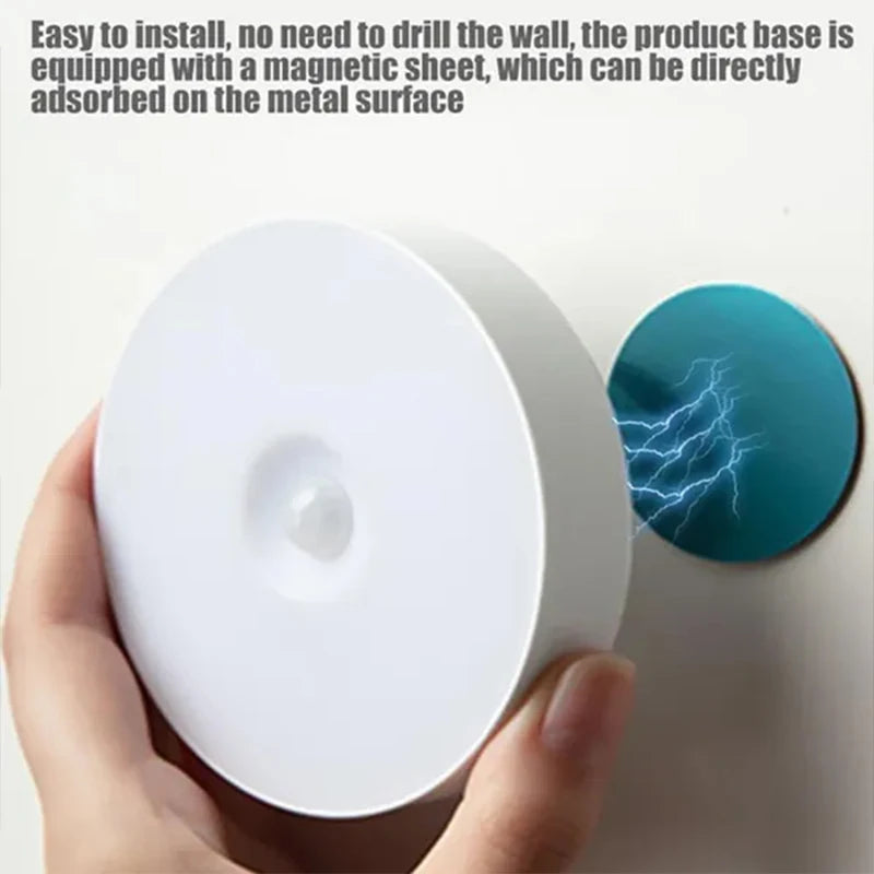 Motion-Sensing LED Night Light with Magnetic Base