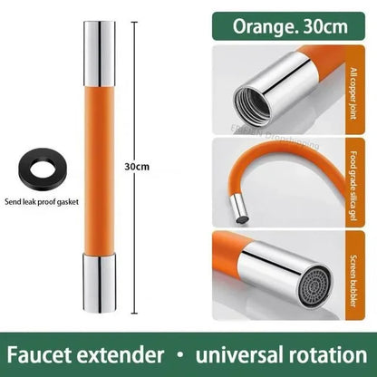 360° Rotating Flexible Faucet Extender with Universal G1/2 Connector
