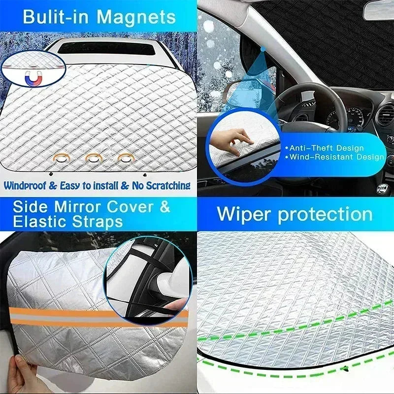 All-Season Car Windshield Cover with Side Mirror Protection