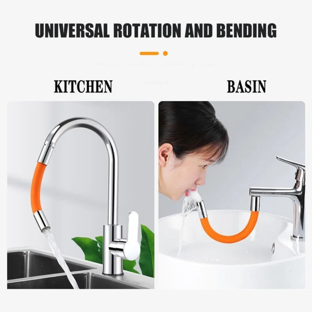 360° Rotating Flexible Faucet Extender with Universal G1/2 Connector