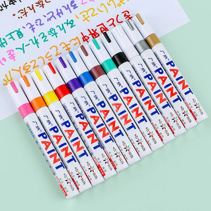 Write on Anything — Waterproof Paint Marker Set (12 Colors)
