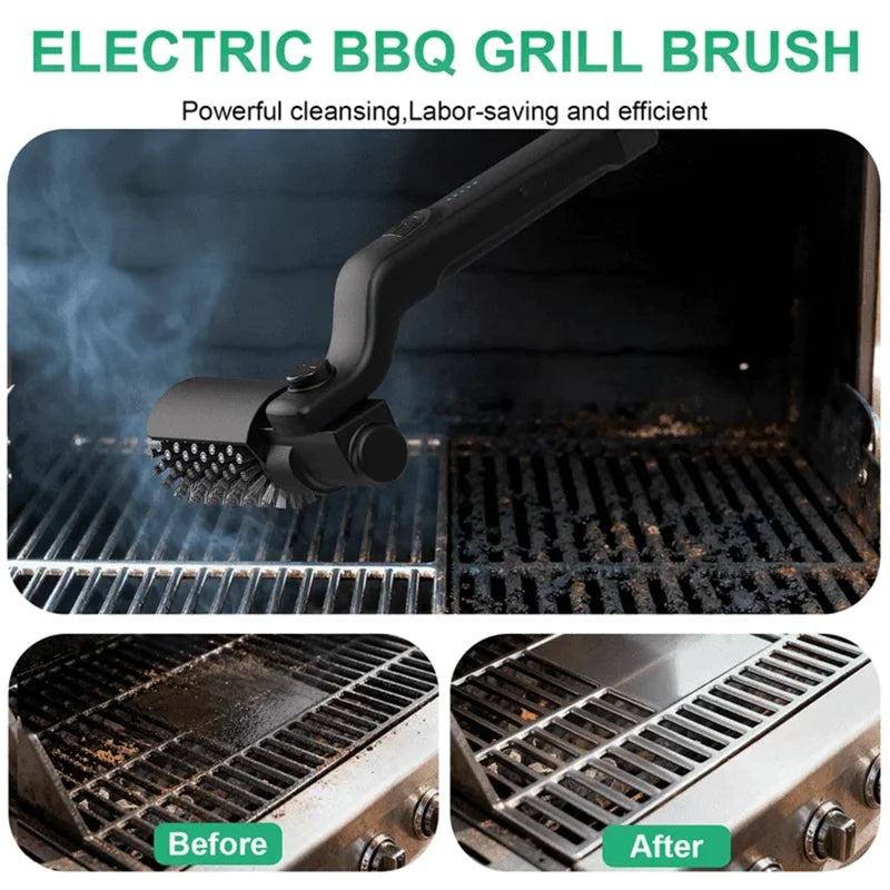 Electric BBQ Grill Brush – Rechargeable 3-Speed Grill Cleaner with Adjustable Head