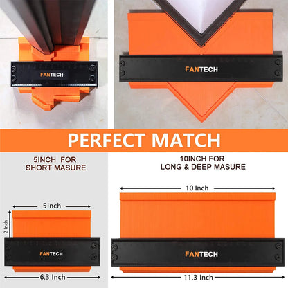 Precision Contour Gauge with Lock – Shape Duplicator Tool for Woodworking, Tiling & DIY Projects
