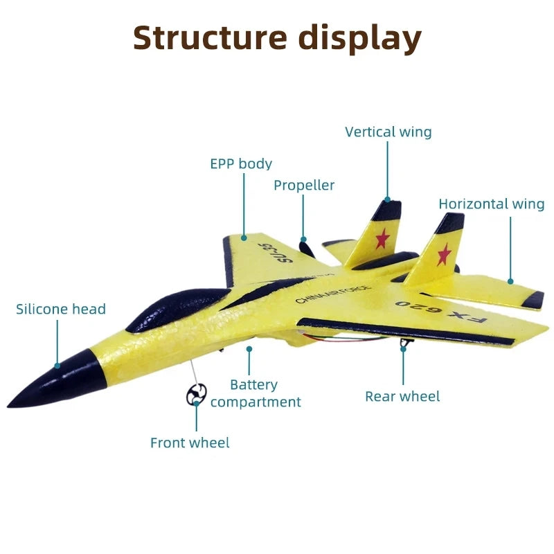 SU-35 RC Model Fighter Jet with LED Lights