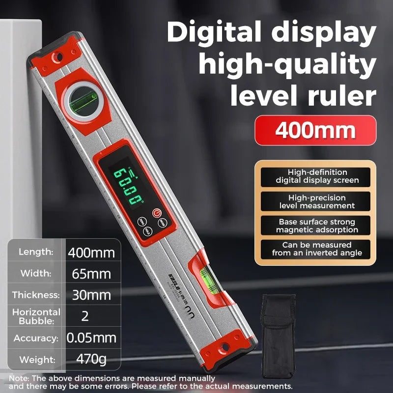 Pro Digital Magnetic Spirit Level – LED Angle Finder(20/30/40 cm | 8″/12″/16″)