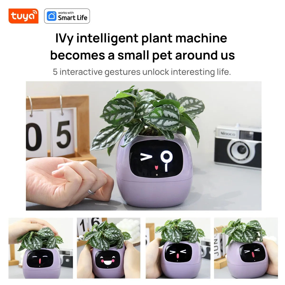 Tuya Ivy Smart Planter with Interactive AI & Customizable Display