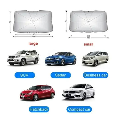 Foldable Car Windshield Sunshade Umbrella - Ultimate Heat and UV Protection