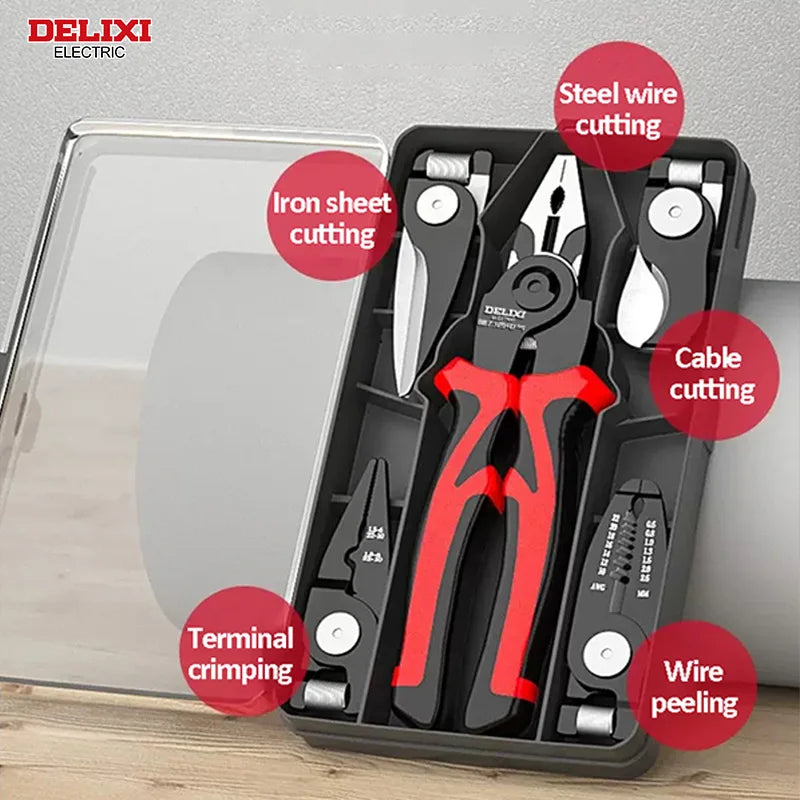 5-in-1 Multifunctional Pliers Set with Interchangeable Heads