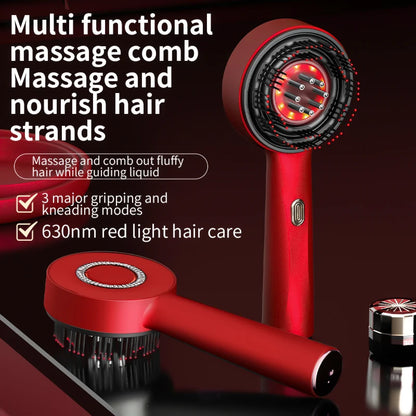 Red Light Therapy Scalp Massage Comb with Liquid Applicator