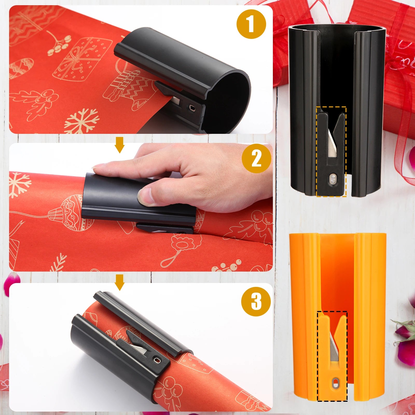 QuickWrap Cylindrical Wrapping Paper Cutter