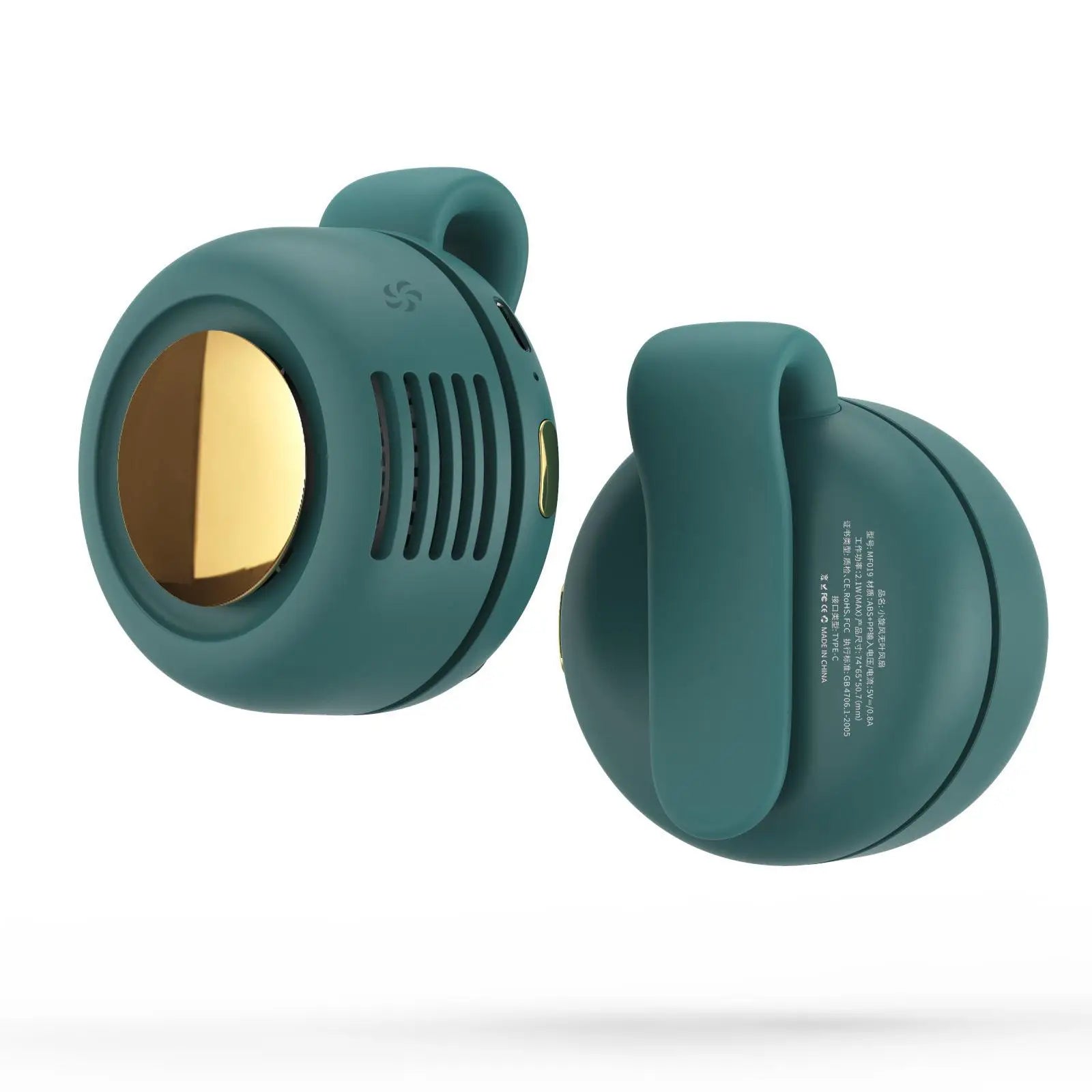 Portable Bladeless Clip-On Fan – USB Rechargeable 3-Speed Mini Cooling Fan