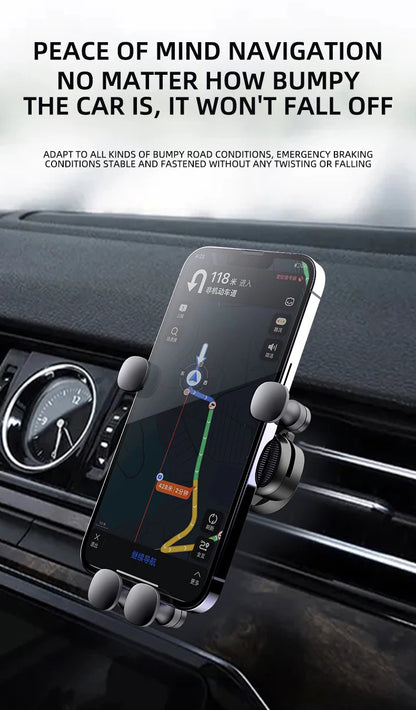 Universal Gravity Car Phone Holder – Air Vent Mount for 4.7"-7" Smartphones