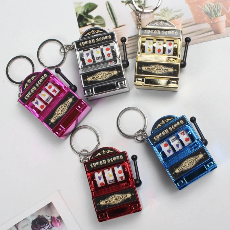 Mini Slot Machine Keychain – Lucky Charm and Fun Casino Pendant