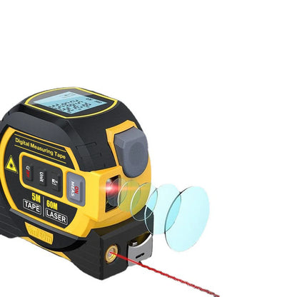 3-in-1 Digital Laser Measuring Tool with 5M/16ft Tape & Cross-Line Projection