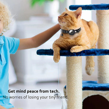 Never Lose Your Cat Again — AirTag Collar with Safety Buckle