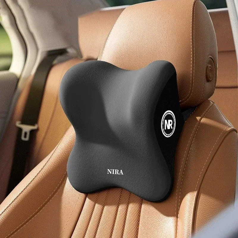 Premium Memory Foam Car Neck and Lumbar Support Cushion Set