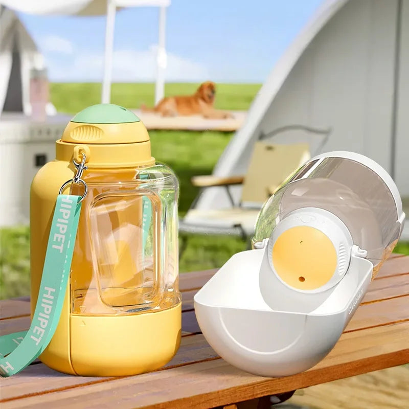 2-in-1 Portable Dog Water and Food Dispenser Bottle