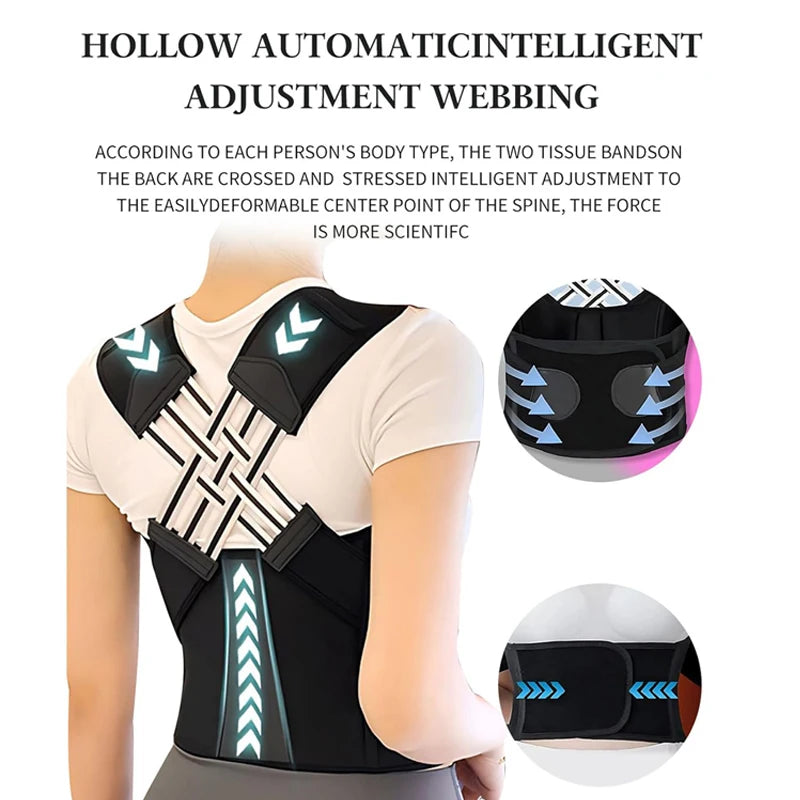 Adjustable Breathable Posture Corrector for Back and Shoulder Support