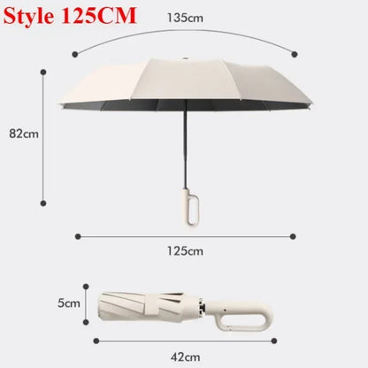 Windproof 72-Bone Automatic Folding Umbrella - UV Protection & Storm-Resistant