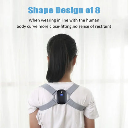 Smart Posture Corrector with Vibration Reminder – Adjustable Back Support for Adults & Kids