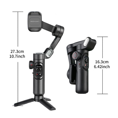 3-Axis Smartphone Gimbal Stabilizer with Fill Light